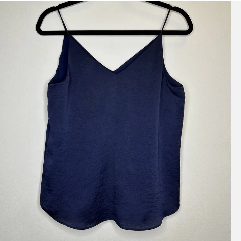 Express Dark Blue Floral Embroidered Strappy Top Tank - Picture 2 of 4